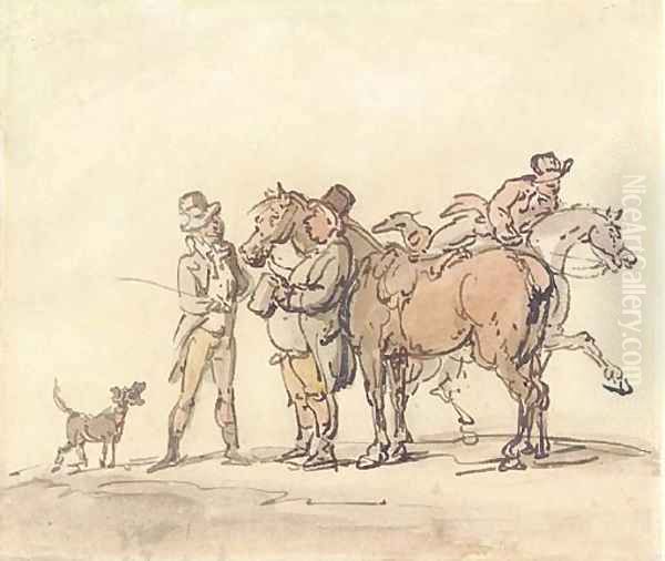 The horse dealer Oil Painting by Thomas Rowlandson