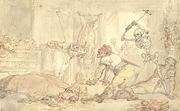 The massacre Oil Painting by Thomas Rowlandson