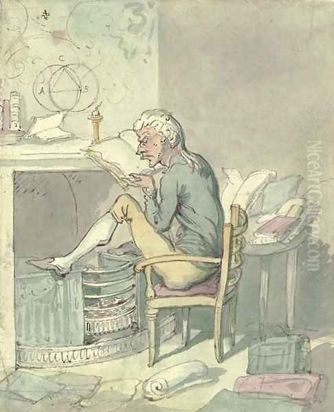 The Pedant Oil Painting by Thomas Rowlandson