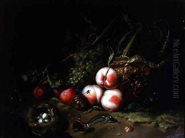 Still Life of Fruit, 1711 Oil Painting by Rachel Ruysch