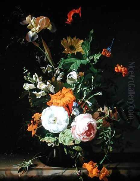 Still Life of Summer Flowers Oil Painting by Rachel Ruysch