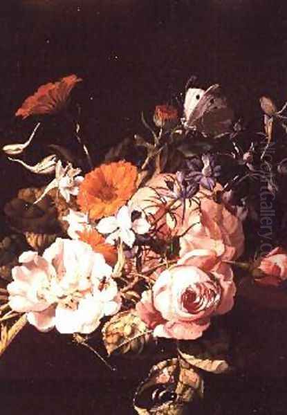 Vase of Flowers, 1695 Oil Painting by Rachel Ruysch