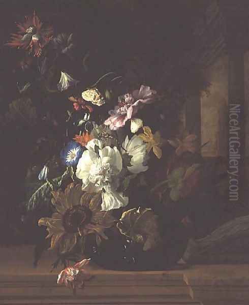 Vase of Flowers, 1689 Oil Painting by Rachel Ruysch