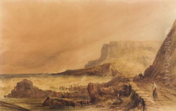 Giant's Causeway Oil Painting by Andrew Nicholl