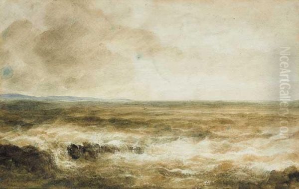 Sea Oil Painting by Andrew Nicholl