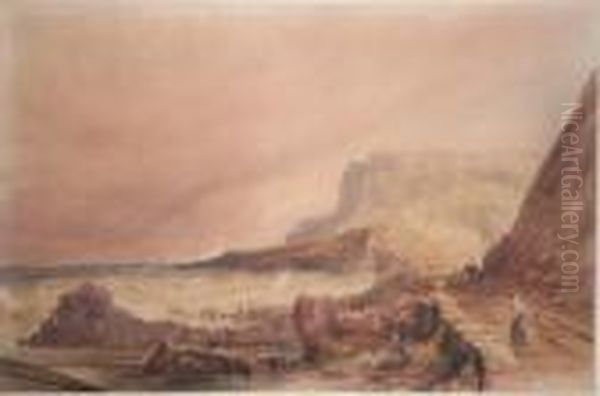 Giant's Causeway Oil Painting by Andrew Nicholl