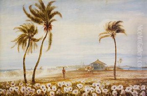 Ceylon Oil Painting by Andrew Nicholl