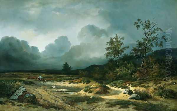 Approaching Storm Oil Painting by Willem Roelofs