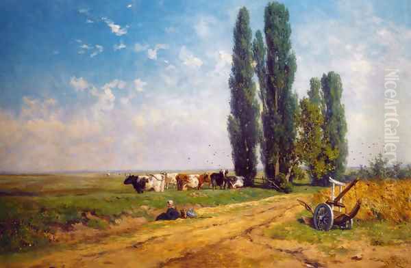 Summer Between Hilversum and Loosdrecht Oil Painting by Willem Roelofs