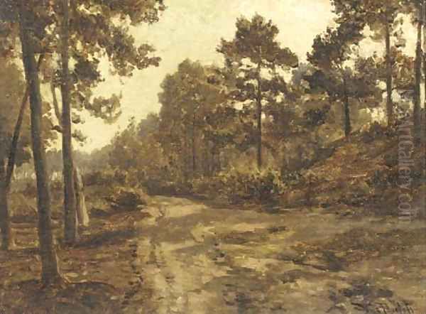 A sandy track in summer Oil Painting by Willem Roelofs