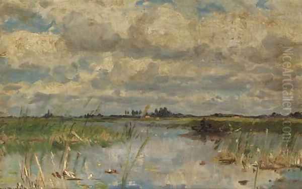 Etang a Noorden printemps Oil Painting by Willem Roelofs