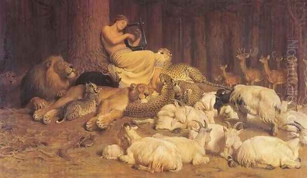 Apollo playing the Lute Oil Painting by Briton Riviere