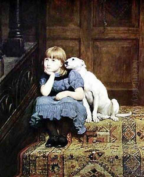 Sympathy Oil Painting by Briton Riviere