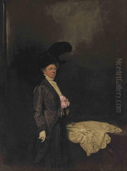 Portrait Of Lady Pearson, Later Viscountess Cowdray Oil Painting by William Nicholson