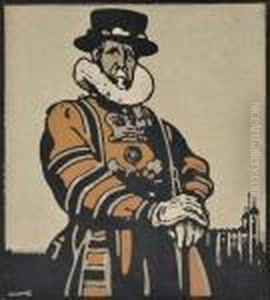 The Royal Yeoman Of The Guard Oil Painting by William Nicholson