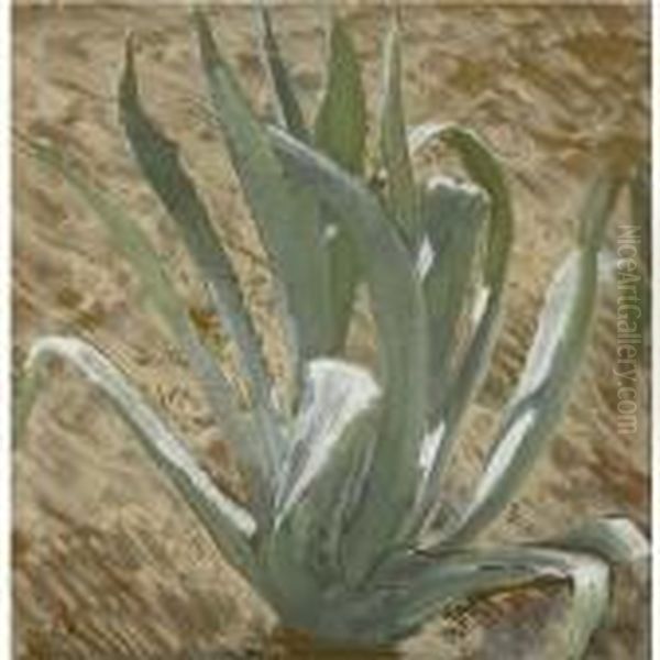 Cactus Plant Oil Painting by William Nicholson