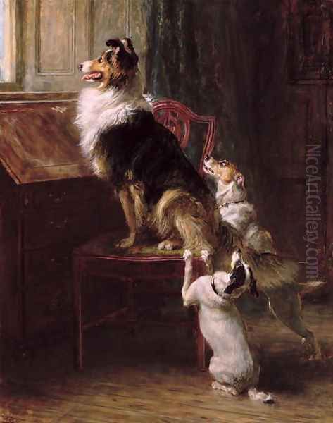 A Reserved Seat, 1901 Oil Painting by Briton Riviere