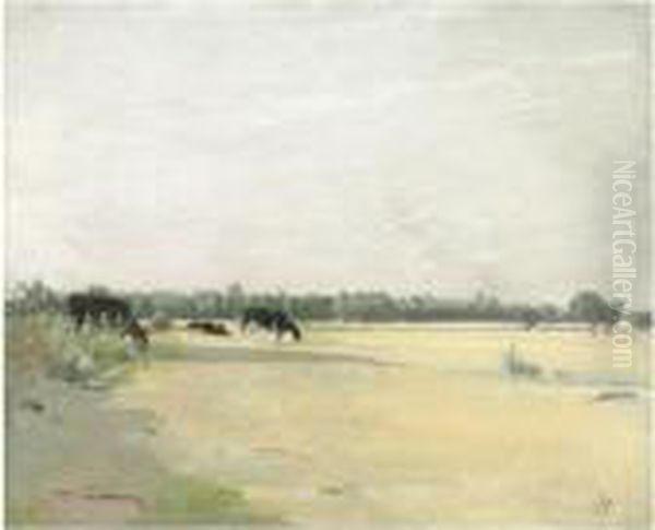 Meadows Oil Painting by William Nicholson