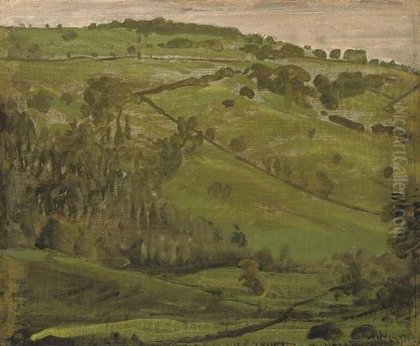 Lansdown, A View Of The Valley Oil Painting by William Nicholson