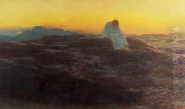 Christ in the Wilderness, 1898 Oil Painting by Briton Riviere