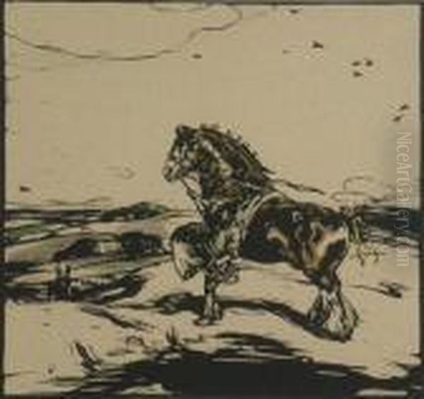 Galloping Horse Oil Painting by William Nicholson