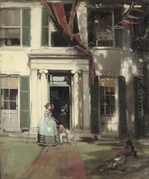 Coronation Day At Rottingdean Oil Painting by William Nicholson