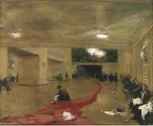 Ballroom In An Air Raid Oil Painting by William Nicholson