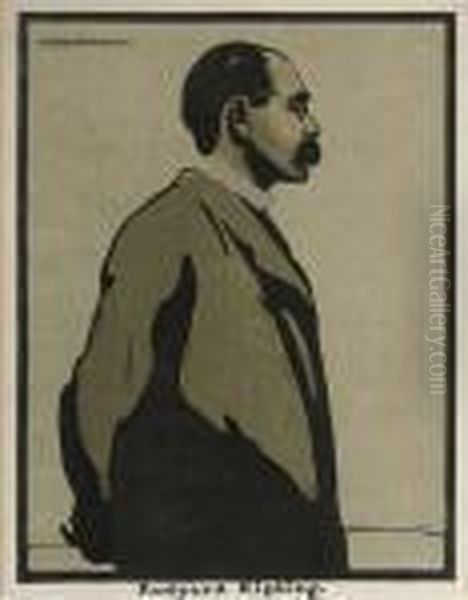 Rudyard Kipling Oil Painting by William Nicholson