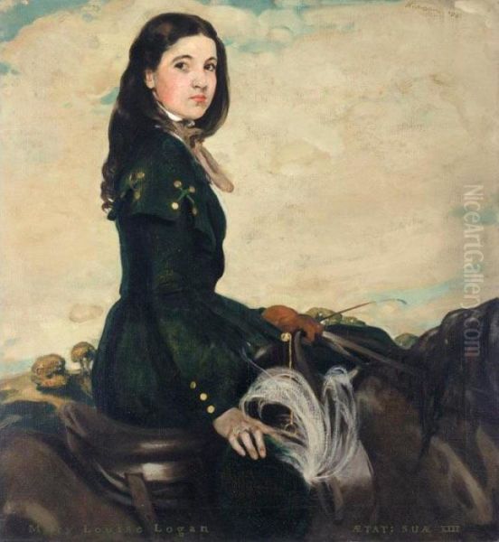 Mary Louise Logan, Aged Thirteen Oil Painting by William Nicholson