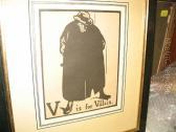 V Is For Villain Oil Painting by William Nicholson