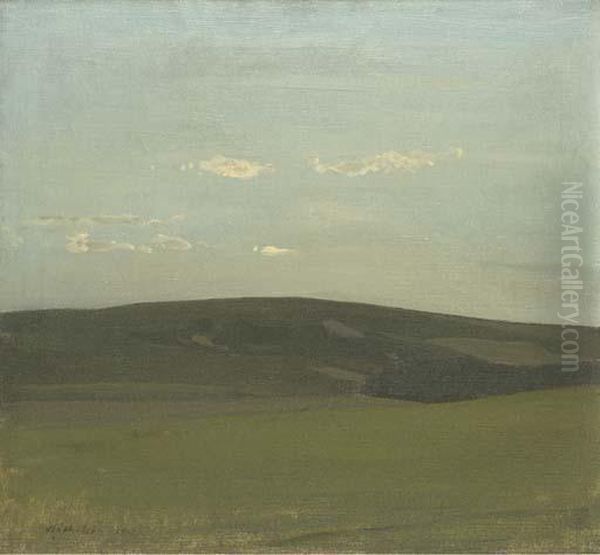 Downland Landscape Oil Painting by William Nicholson