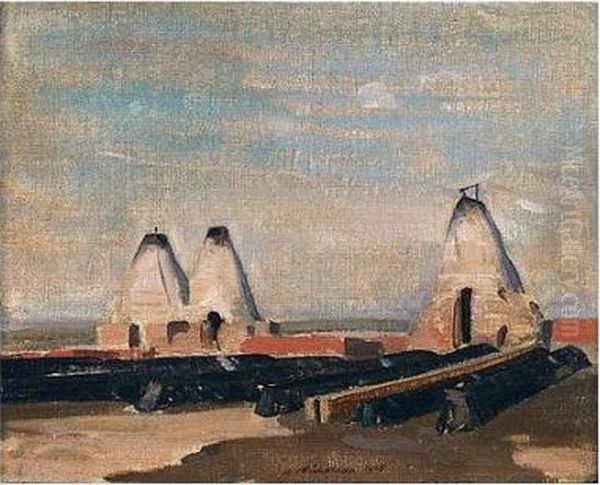 Hop Kilns Oil Painting by William Nicholson