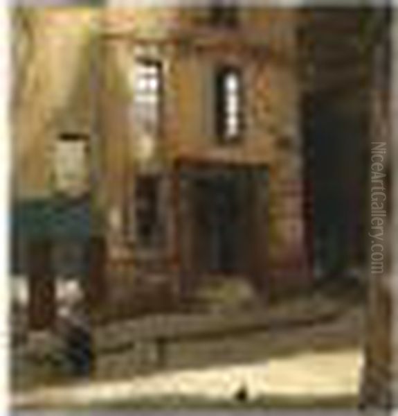 Le Debit De La Rue Montaigne, Sainte Genevieve Oil Painting by William Nicholson