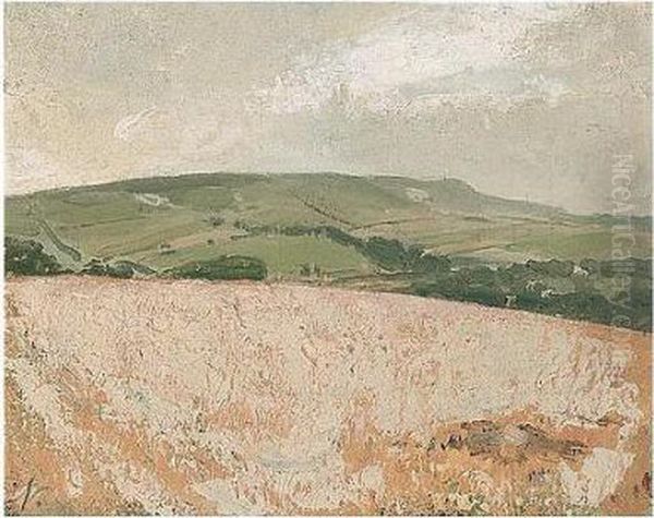 The Cornfield Above Alfriston Oil Painting by William Nicholson