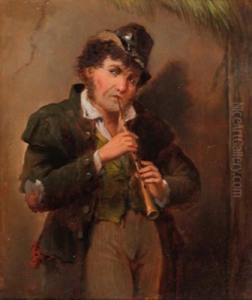 Man With Pipe Oil Painting by Erskine Nicol