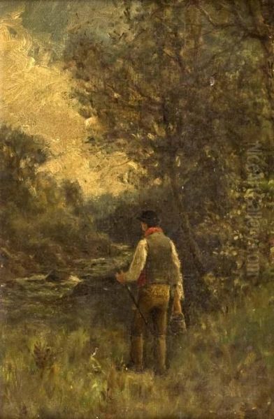 A Day's Fishing Oil Painting by Erskine Nicol