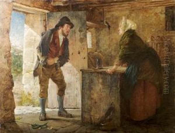 Insolvent Oil Painting by Erskine Nicol