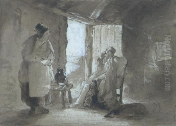 In The Far West Oil Painting by Erskine Nicol