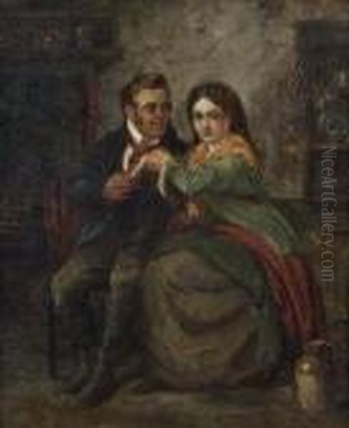 The Irish Couple Oil Painting by Erskine Nicol