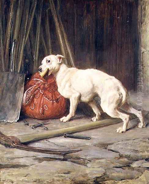 Stealing the Prize Oil Painting by Briton Riviere