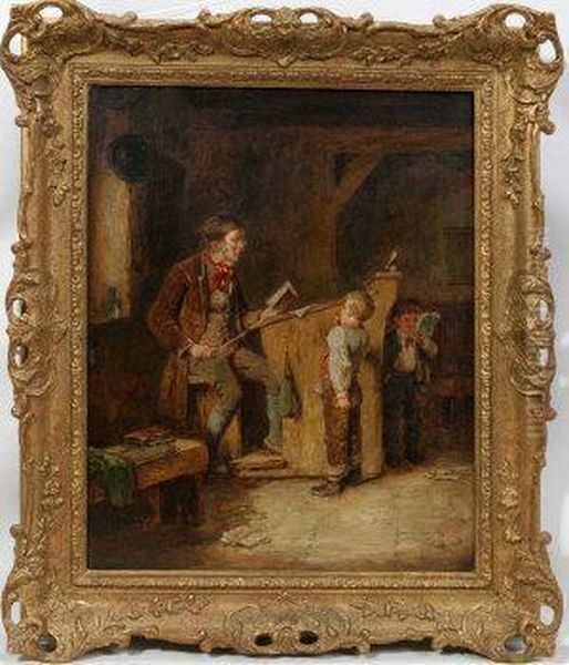 The Schoolmaster Oil Painting by Erskine Nicol