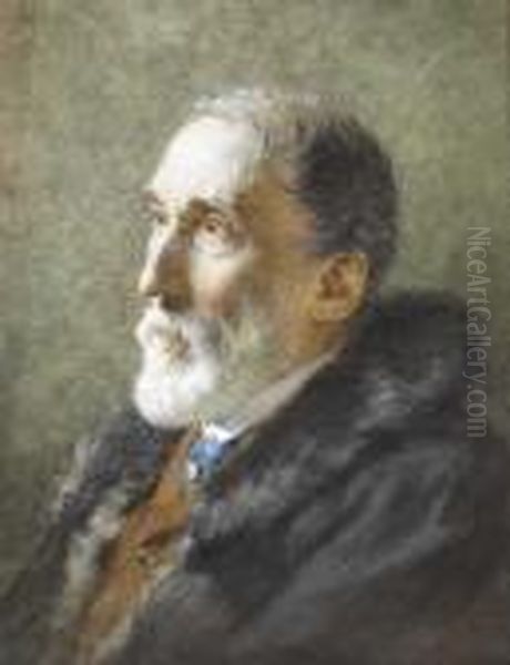 Edward Burton Oil Painting by Erskine Nicol