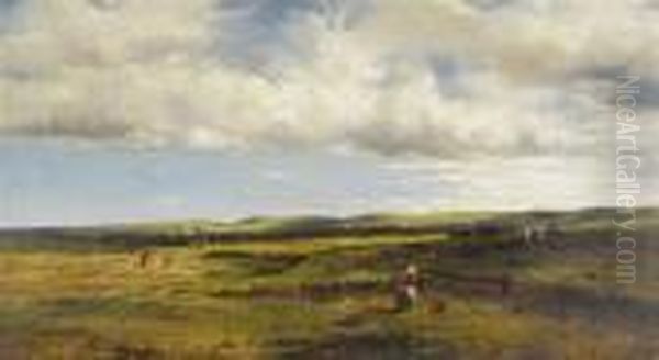 In The Fields Oil Painting by Erskine Nicol