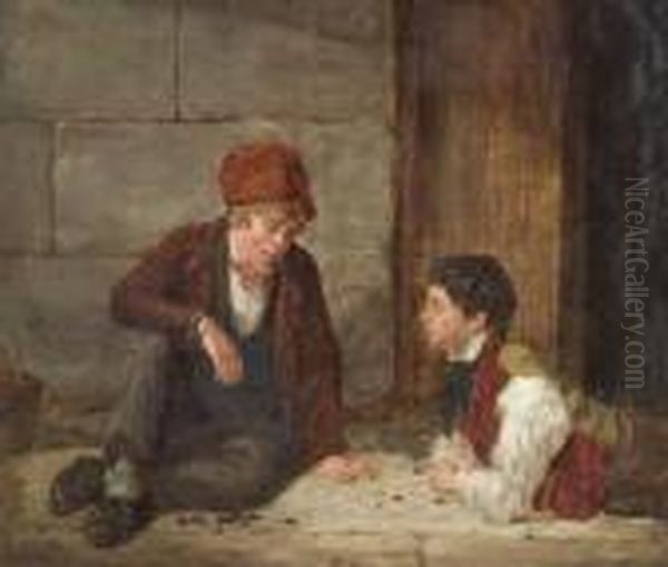 The Game Oil Painting by Erskine Nicol