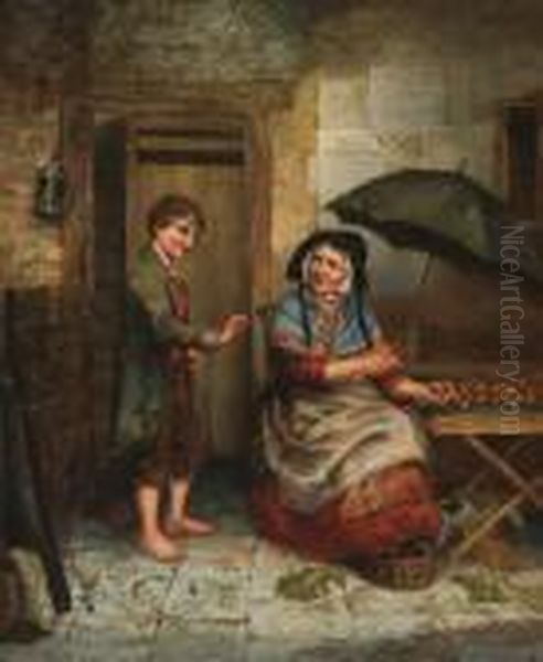 The Artful Dodger Oil Painting by Erskine Nicol