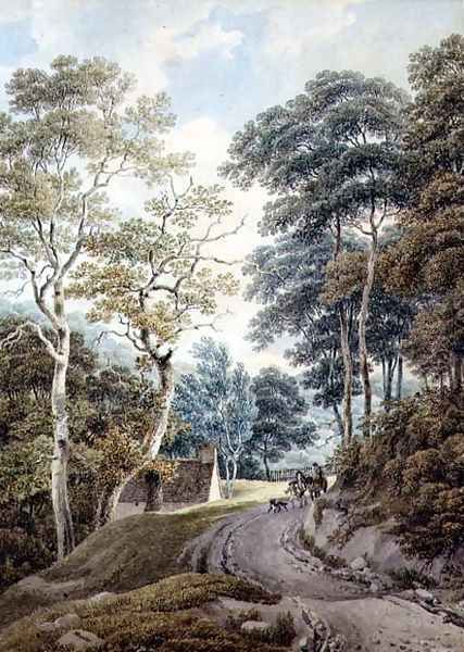 A Lane near Hindhead Oil Painting by Michael Angelo Rooker