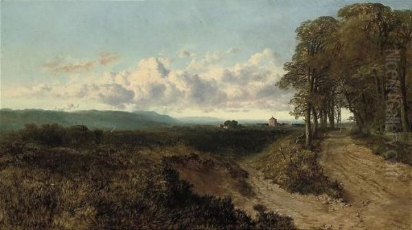 Near Brasted, Kent Oil Painting by Edmund John Niemann, Snr.