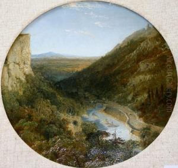 Matlock Vale From The Tor Oil Painting by Edmund John Niemann, Snr.