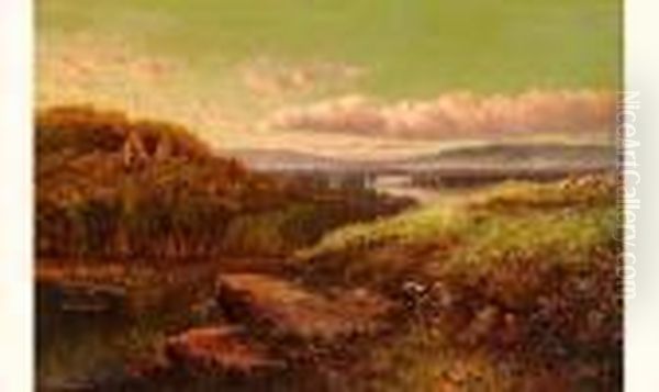 Ecole Anglaise
 Paysage Oil Painting by Edmund John Niemann, Snr.