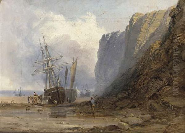 Low Tide Oil Painting by Edmund John Niemann, Snr.